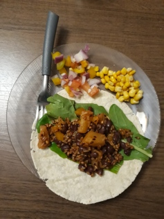 Vegan quinoa + black bean dish